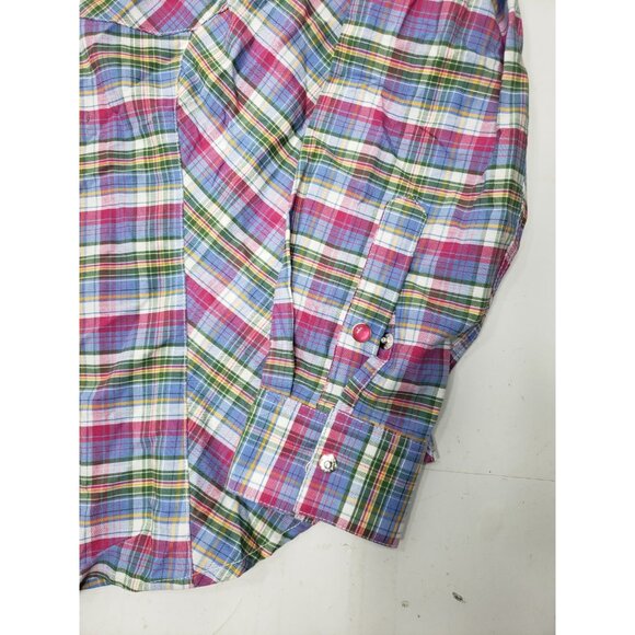Panhandle Rough Stock Women's Size M Multi Color Long Sleeve Pearl Snap Shirt - Picture 4 of 8